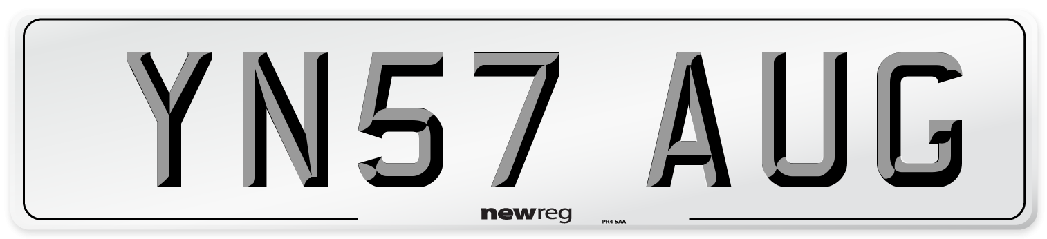 YN57 AUG Number Plate from New Reg